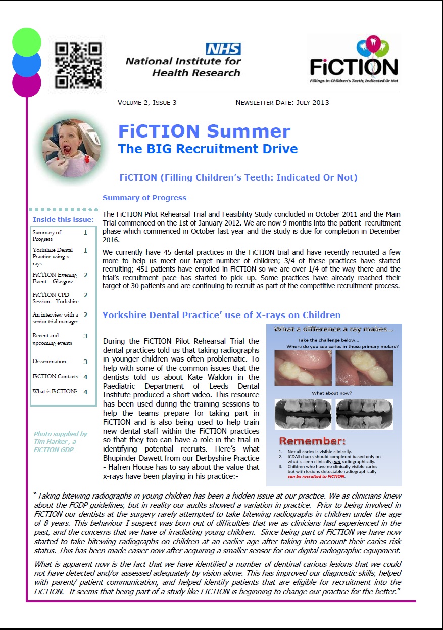 FiCTION Newsletter July 2013 Volume 2, Issue 3